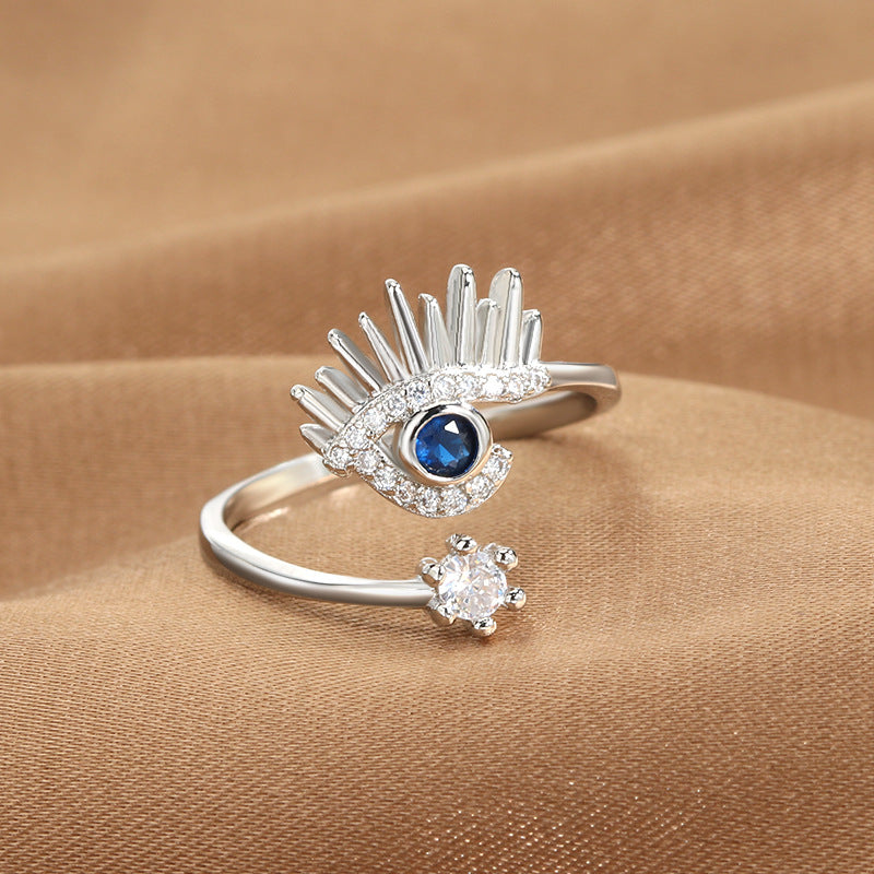 Jewelry Devil's Eye Blue Eye Open Ring Factory Direct Sale