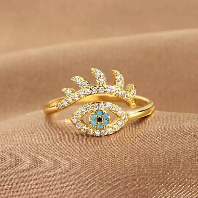 Jewelry Devil's Eye Blue Eye Open Ring Factory Direct Sale