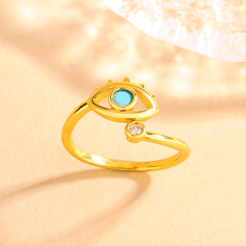 Jewelry Devil's Eye Blue Eye Open Ring Factory Direct Sale