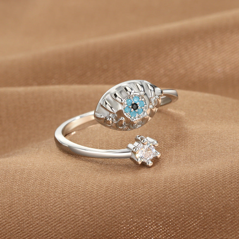 Jewelry Devil's Eye Blue Eye Open Ring Factory Direct Sale