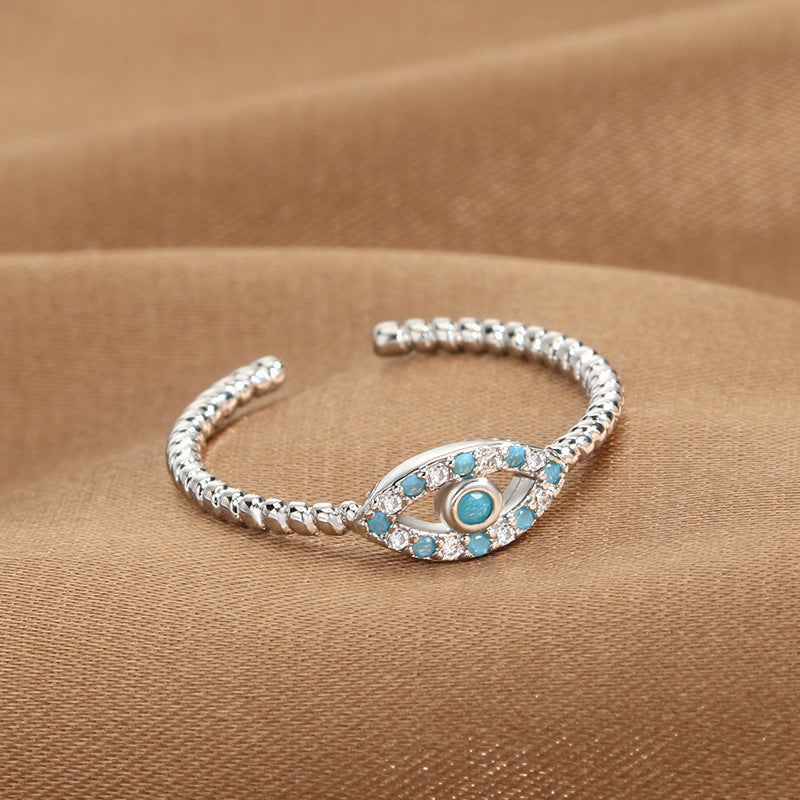 Jewelry Devil's Eye Blue Eye Open Ring Factory Direct Sale