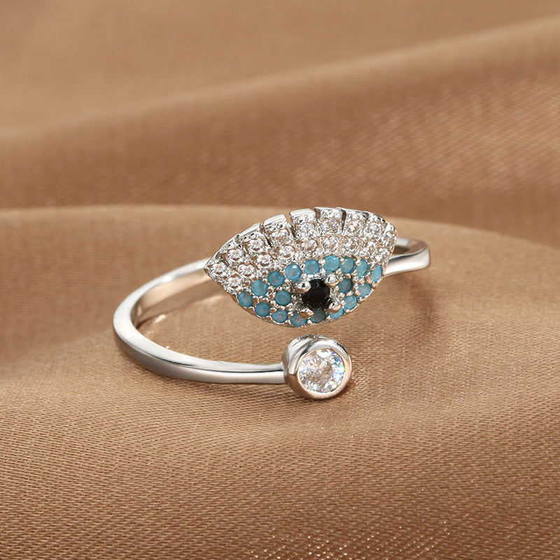 Jewelry Devil's Eye Blue Eye Open Ring Factory Direct Sale