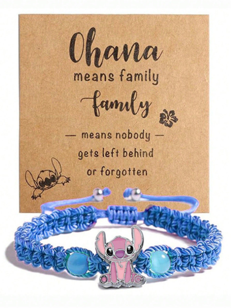 Cartoon Character Braided Bracelet Couple Style Cute Funny Blue