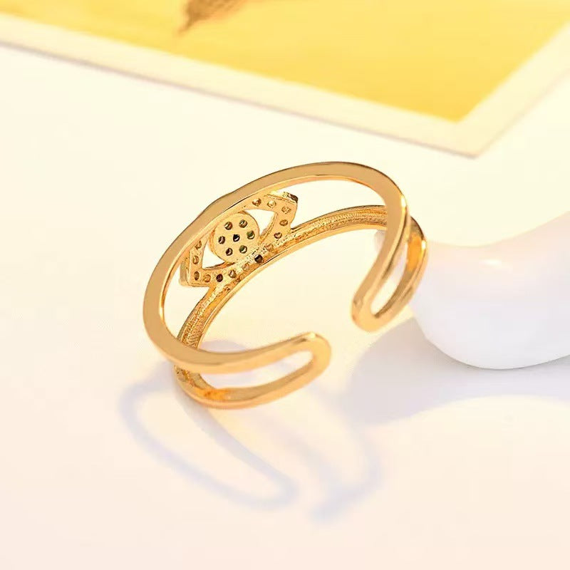 Jewelry Devil's Eye Blue Eye Open Ring Factory Direct Sale