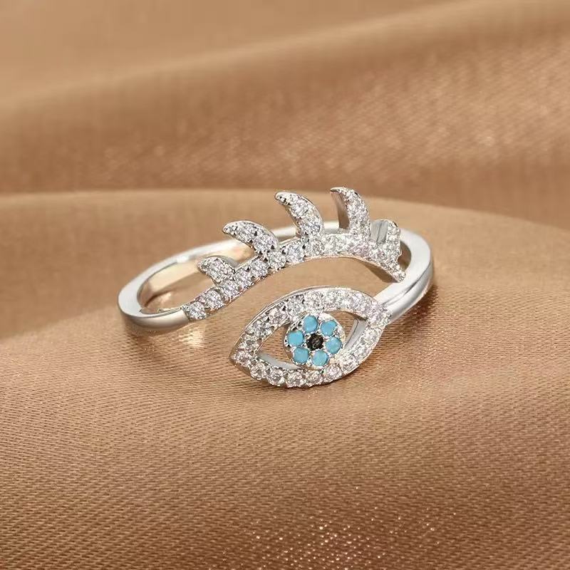 Jewelry Devil's Eye Blue Eye Open Ring Factory Direct Sale
