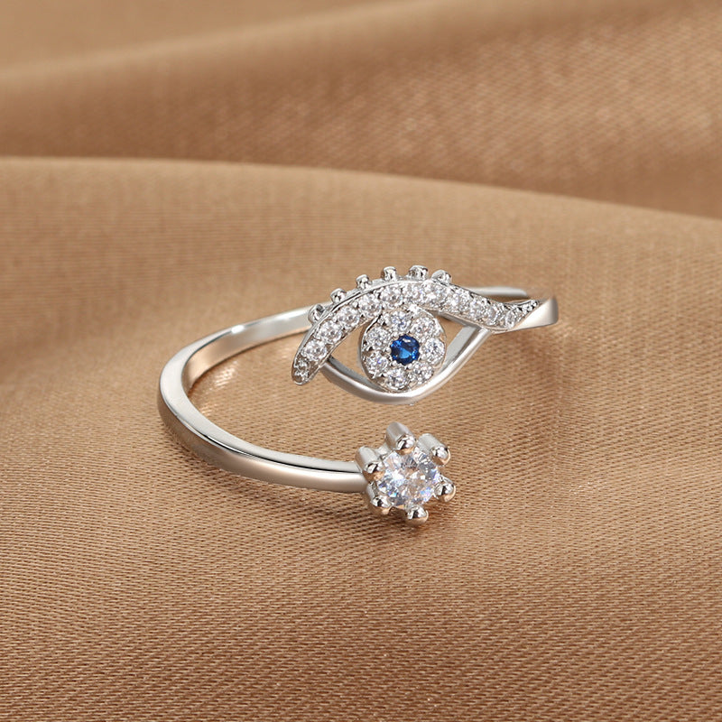 Jewelry Devil's Eye Blue Eye Open Ring Factory Direct Sale