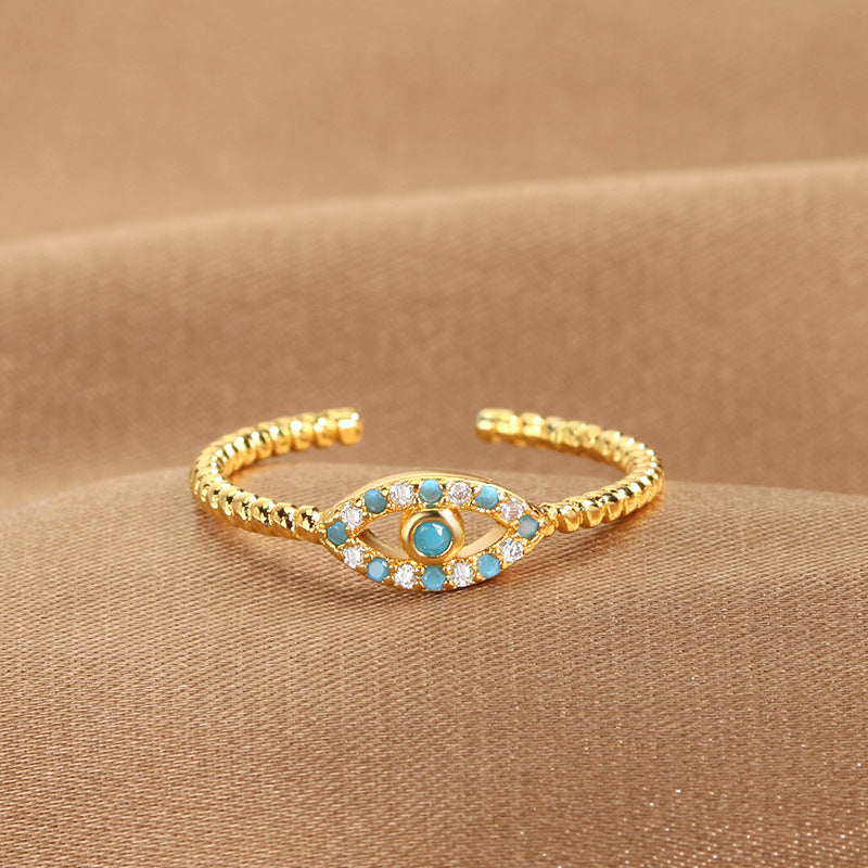 Jewelry Devil's Eye Blue Eye Open Ring Factory Direct Sale