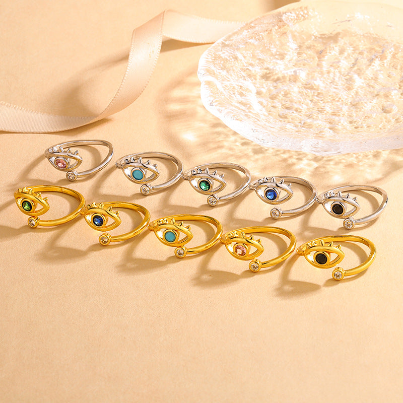 Jewelry Devil's Eye Blue Eye Open Ring Factory Direct Sale