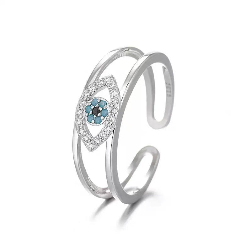 Jewelry Devil's Eye Blue Eye Open Ring Factory Direct Sale