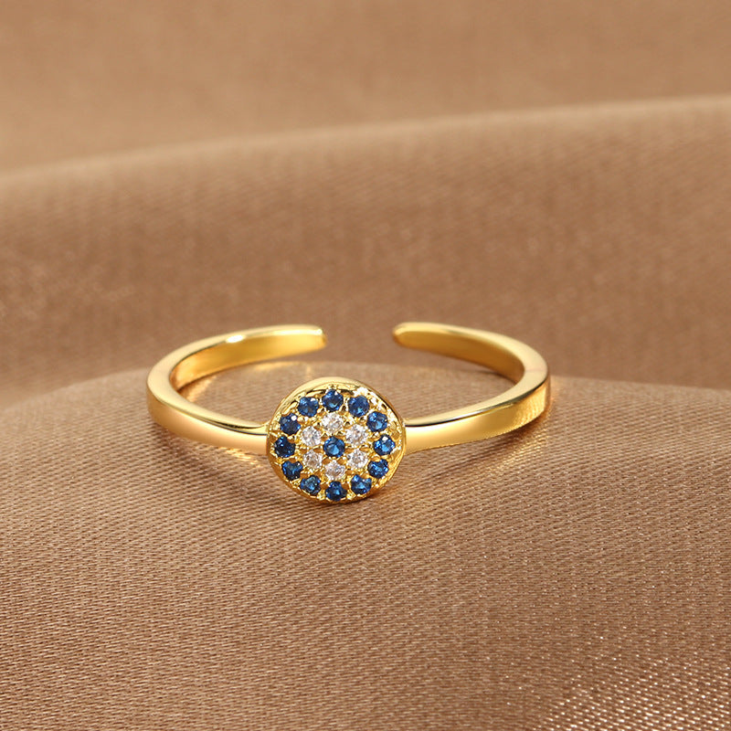 Jewelry Devil's Eye Blue Eye Open Ring Factory Direct Sale