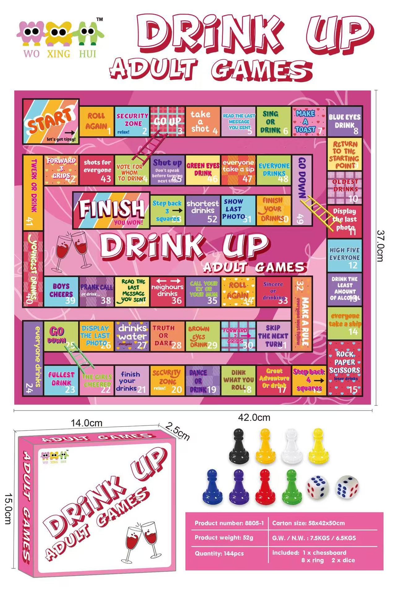 Couple Board Game Adultopoly Drinking Adult Date Night Game Monopoly Board Game Chess and Cards