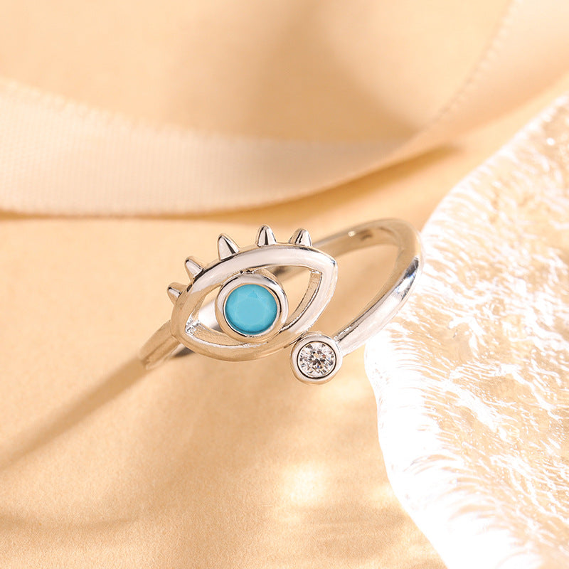 Jewelry Devil's Eye Blue Eye Open Ring Factory Direct Sale