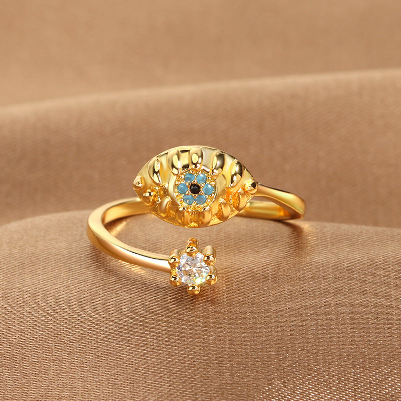 Jewelry Devil's Eye Blue Eye Open Ring Factory Direct Sale