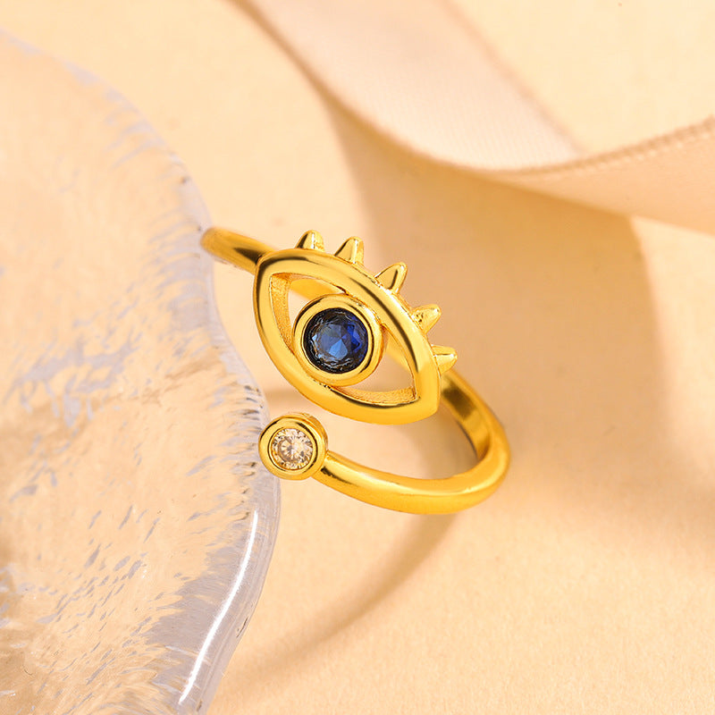 Jewelry Devil's Eye Blue Eye Open Ring Factory Direct Sale