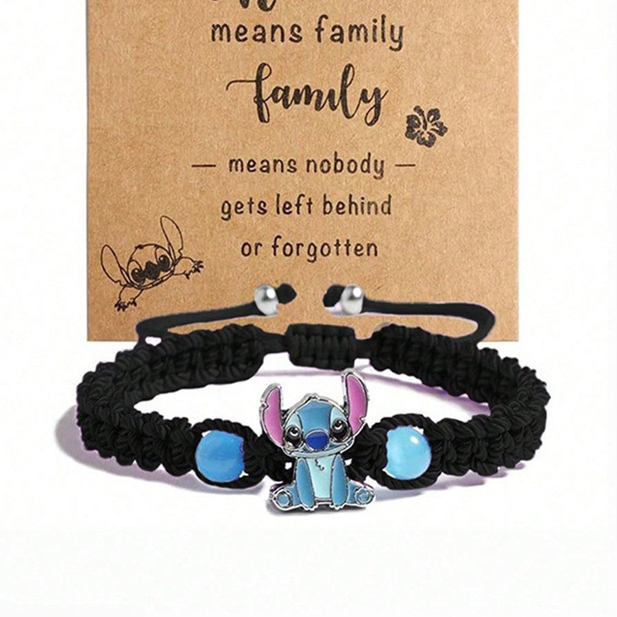 Cartoon Character Braided Bracelet Couple Style Cute Funny Blue