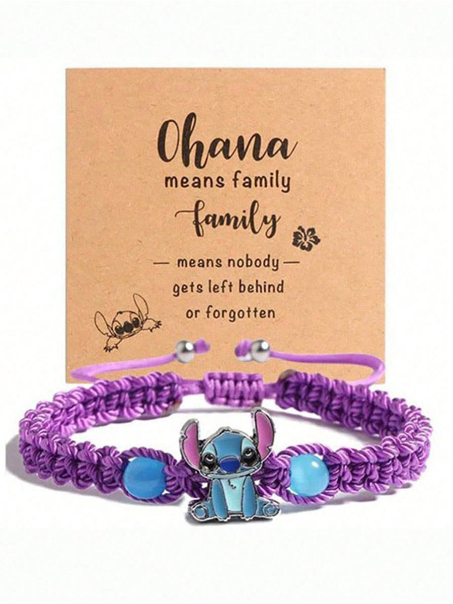 Cartoon Character Braided Bracelet Couple Style Cute Funny Blue