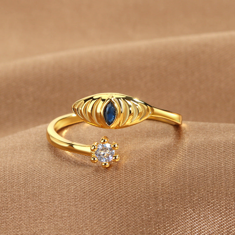 Jewelry Devil's Eye Blue Eye Open Ring Factory Direct Sale