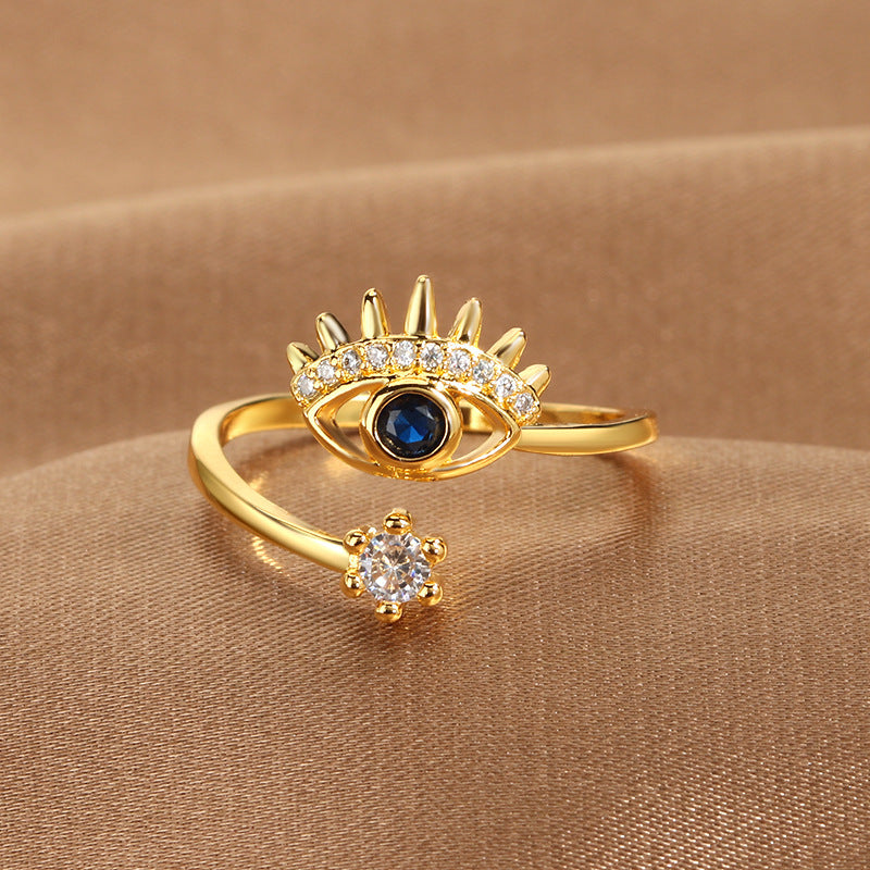Jewelry Devil's Eye Blue Eye Open Ring Factory Direct Sale