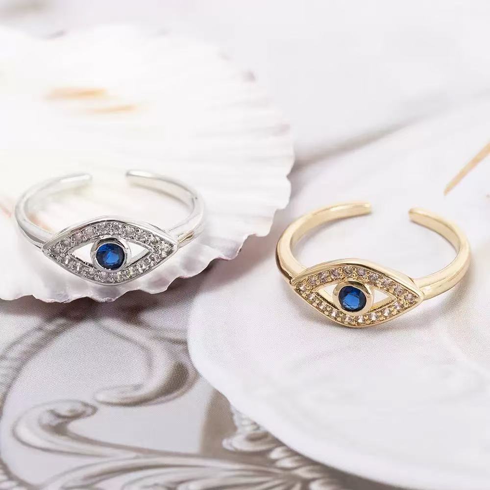 Jewelry Devil's Eye Blue Eye Open Ring Factory Direct Sale