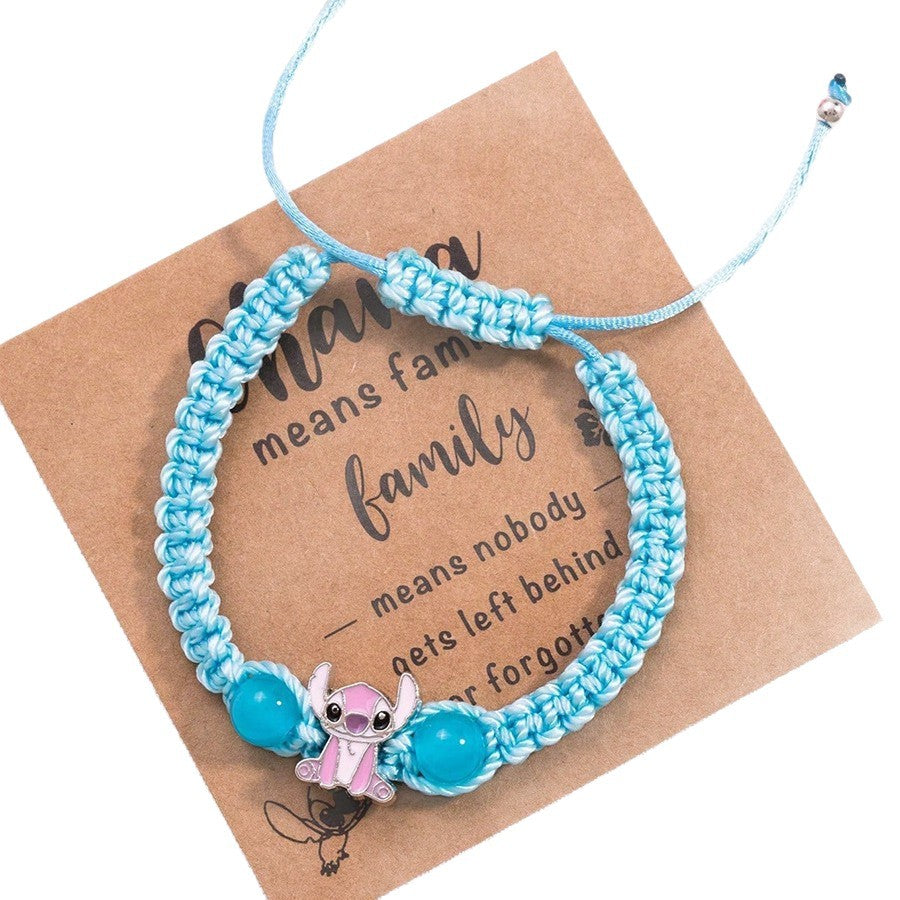 Cartoon Character Braided Bracelet Couple Style Cute Funny Blue