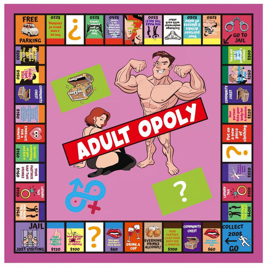 Couple Board Game Adultopoly Drinking Adult Date Night Game Monopoly Board Game Chess and Cards