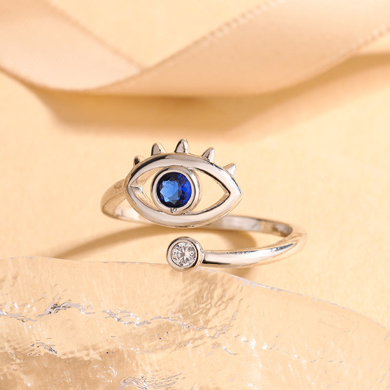 Jewelry Devil's Eye Blue Eye Open Ring Factory Direct Sale