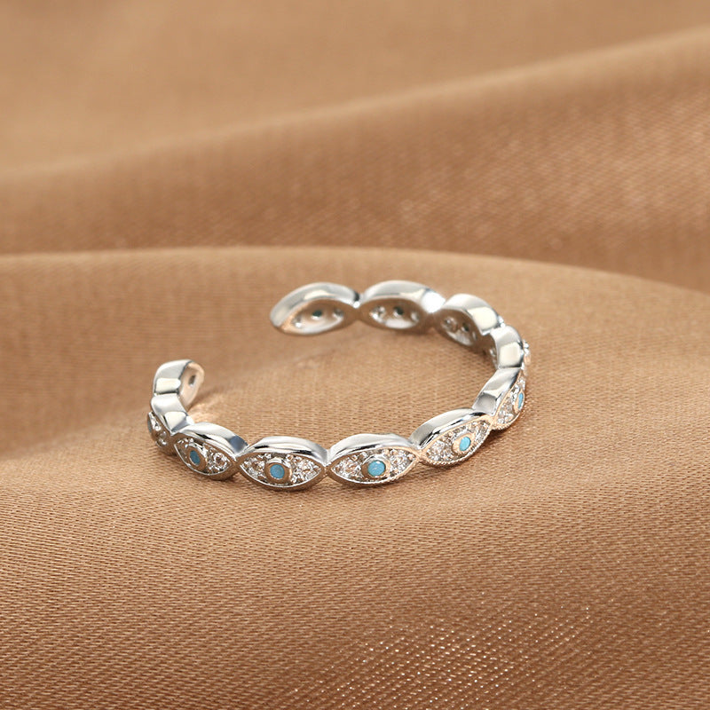 Jewelry Devil's Eye Blue Eye Open Ring Factory Direct Sale