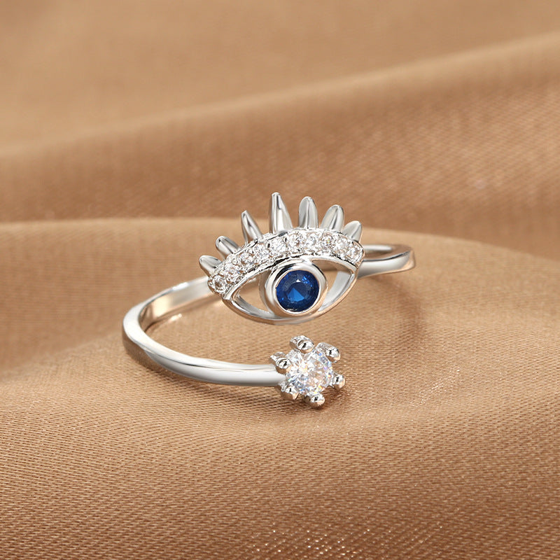 Jewelry Devil's Eye Blue Eye Open Ring Factory Direct Sale