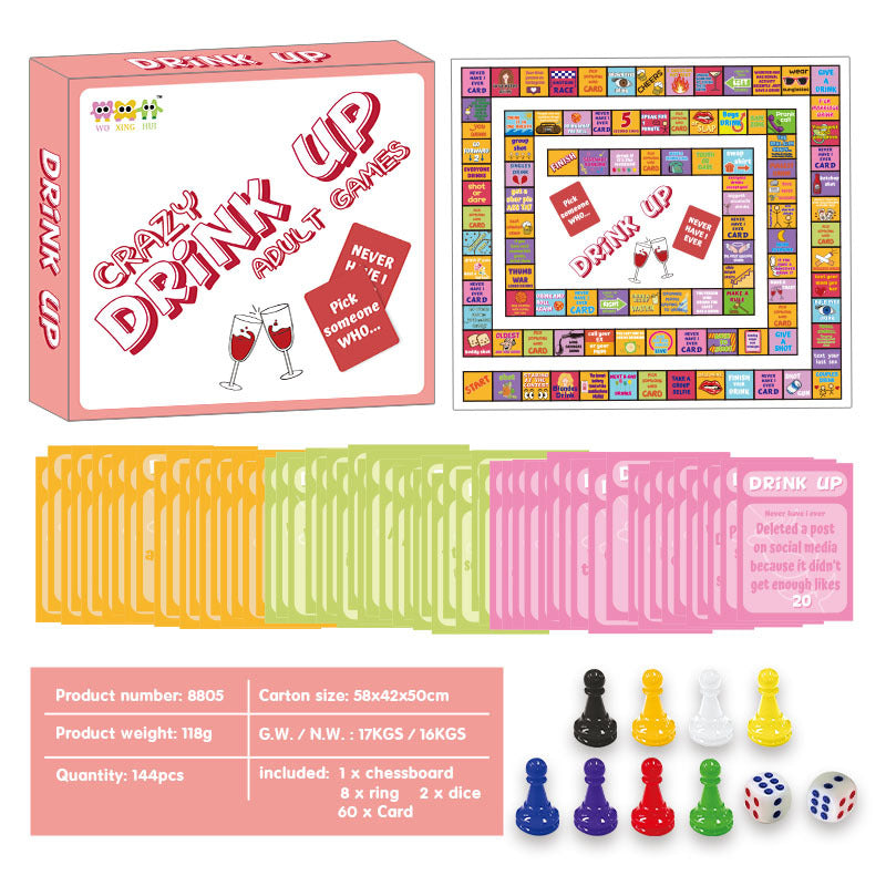 Couple Board Game Adultopoly Drinking Adult Date Night Game Monopoly Board Game Chess and Cards