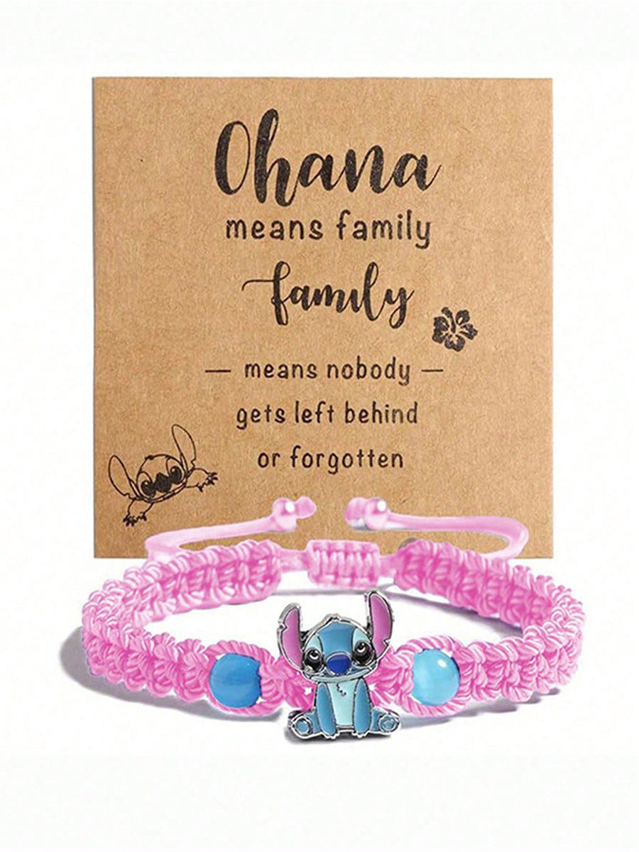 Cartoon Character Braided Bracelet Couple Style Cute Funny Blue