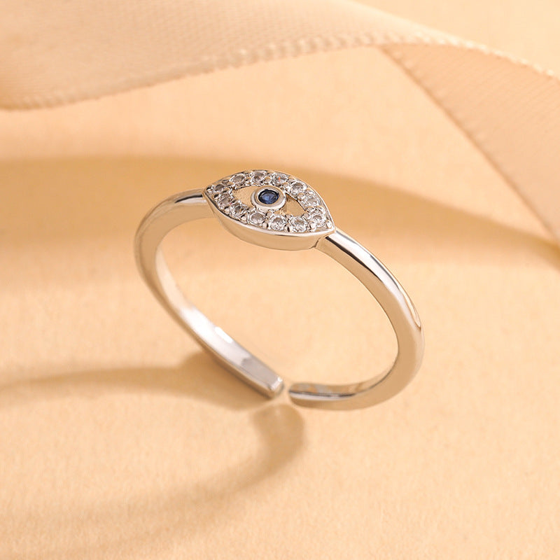 Jewelry Devil's Eye Blue Eye Open Ring Factory Direct Sale