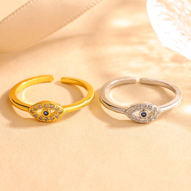 Jewelry Devil's Eye Blue Eye Open Ring Factory Direct Sale