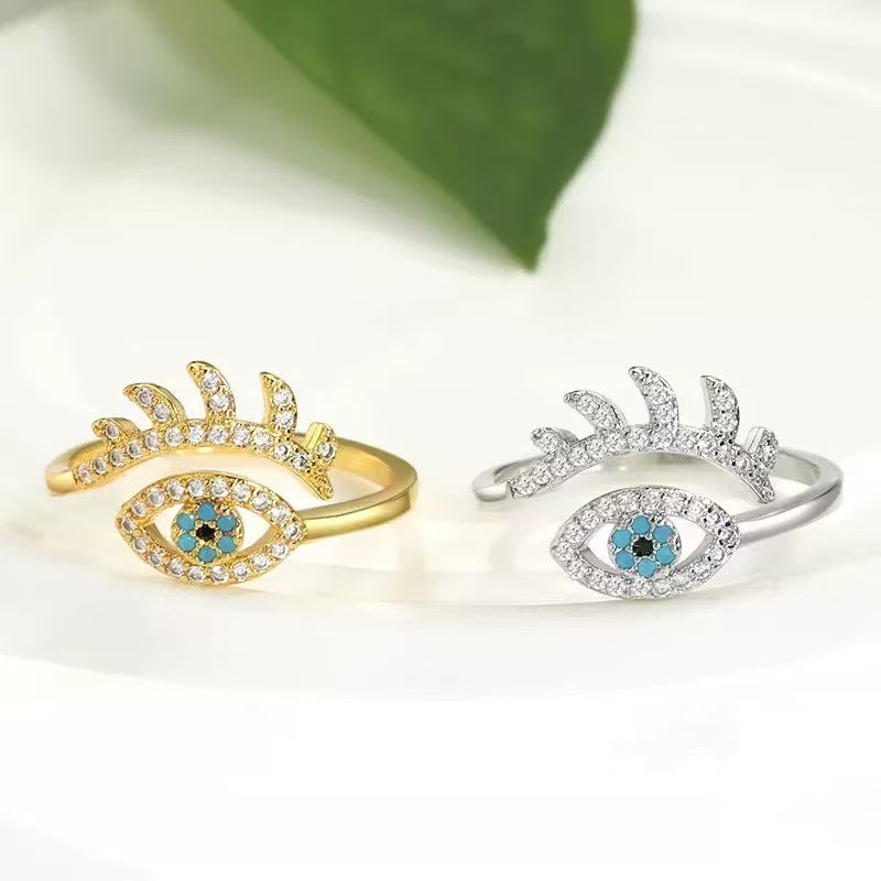 Jewelry Devil's Eye Blue Eye Open Ring Factory Direct Sale