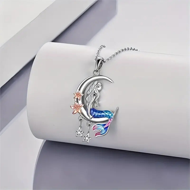 Mermaid Star Multicolor Necklace European and American fashion Valentine's Day Gift Pendant