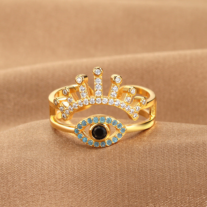 Jewelry Devil's Eye Blue Eye Open Ring Factory Direct Sale