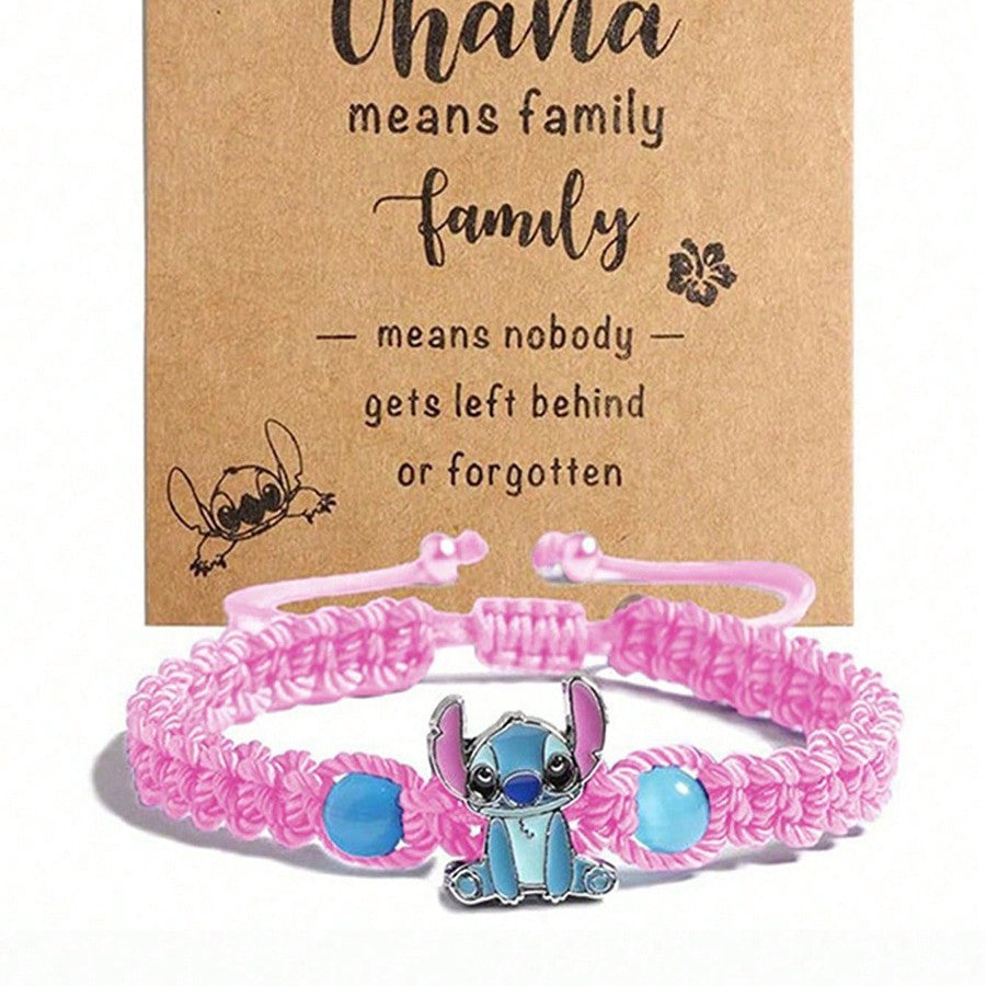 Cartoon Character Braided Bracelet Couple Style Cute Funny Blue