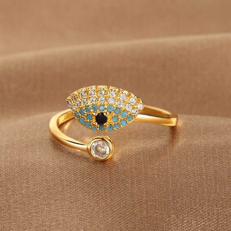 Jewelry Devil's Eye Blue Eye Open Ring Factory Direct Sale
