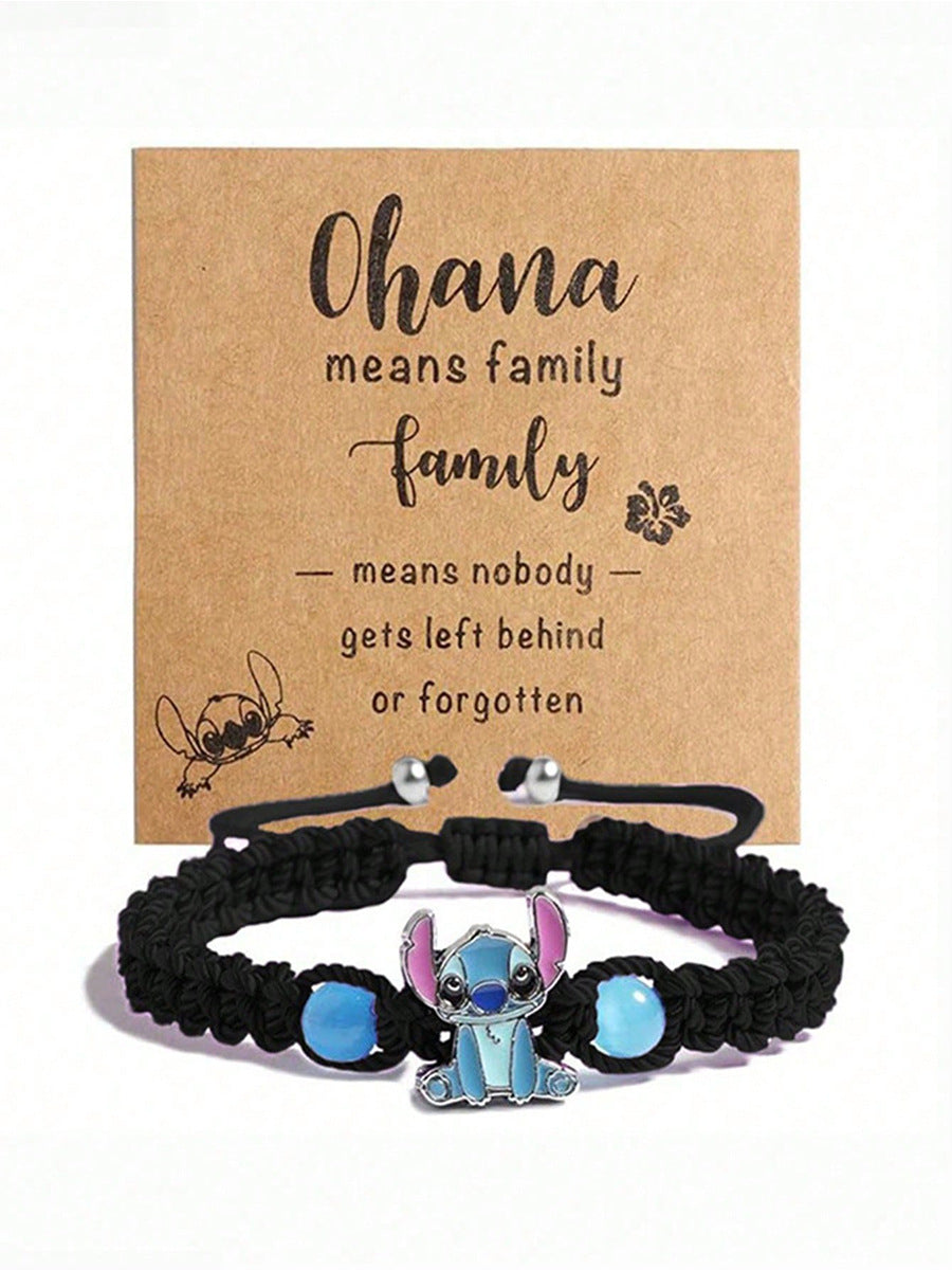 Cartoon Character Braided Bracelet Couple Style Cute Funny Blue