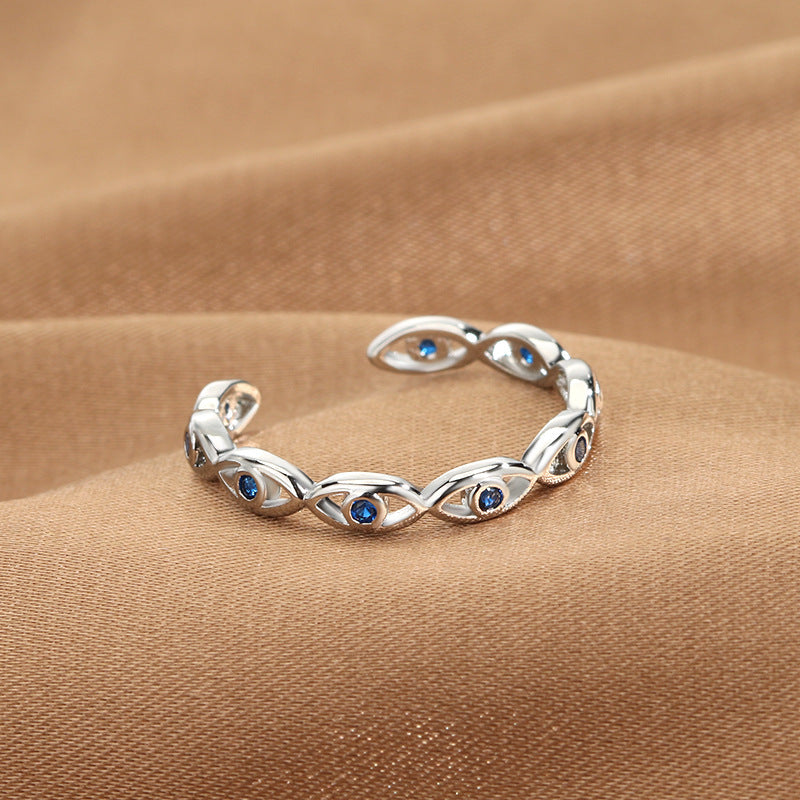 Jewelry Devil's Eye Blue Eye Open Ring Factory Direct Sale
