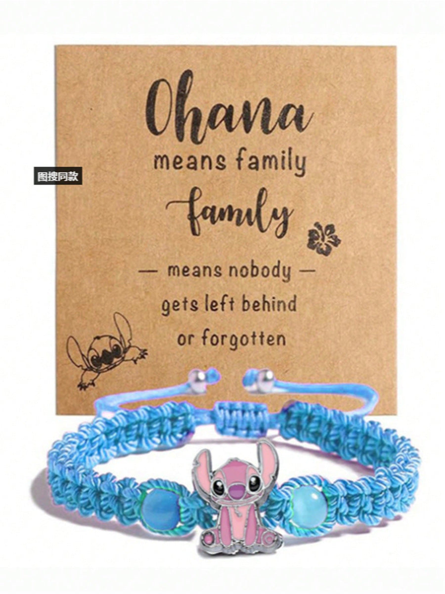 Cartoon Character Braided Bracelet Couple Style Cute Funny Blue