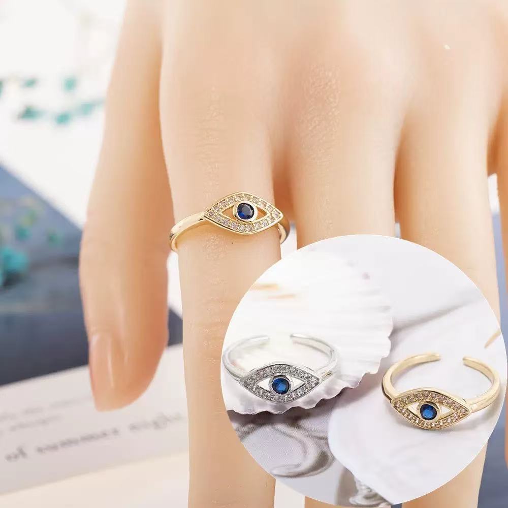 Jewelry Devil's Eye Blue Eye Open Ring Factory Direct Sale