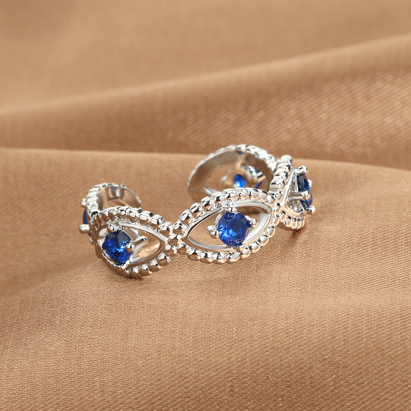 Jewelry Devil's Eye Blue Eye Open Ring Factory Direct Sale