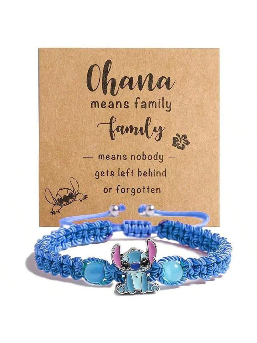 Cartoon Character Braided Bracelet Couple Style Cute Funny Blue