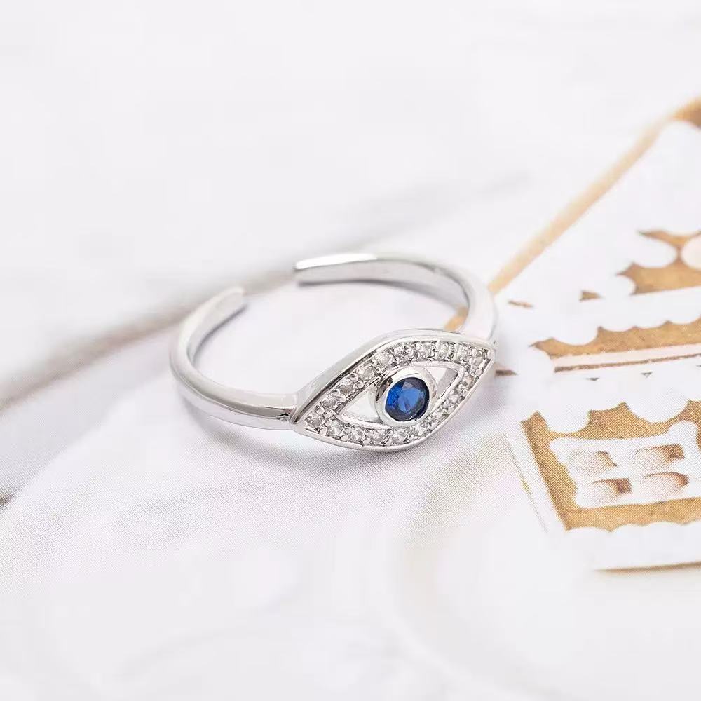 Jewelry Devil's Eye Blue Eye Open Ring Factory Direct Sale