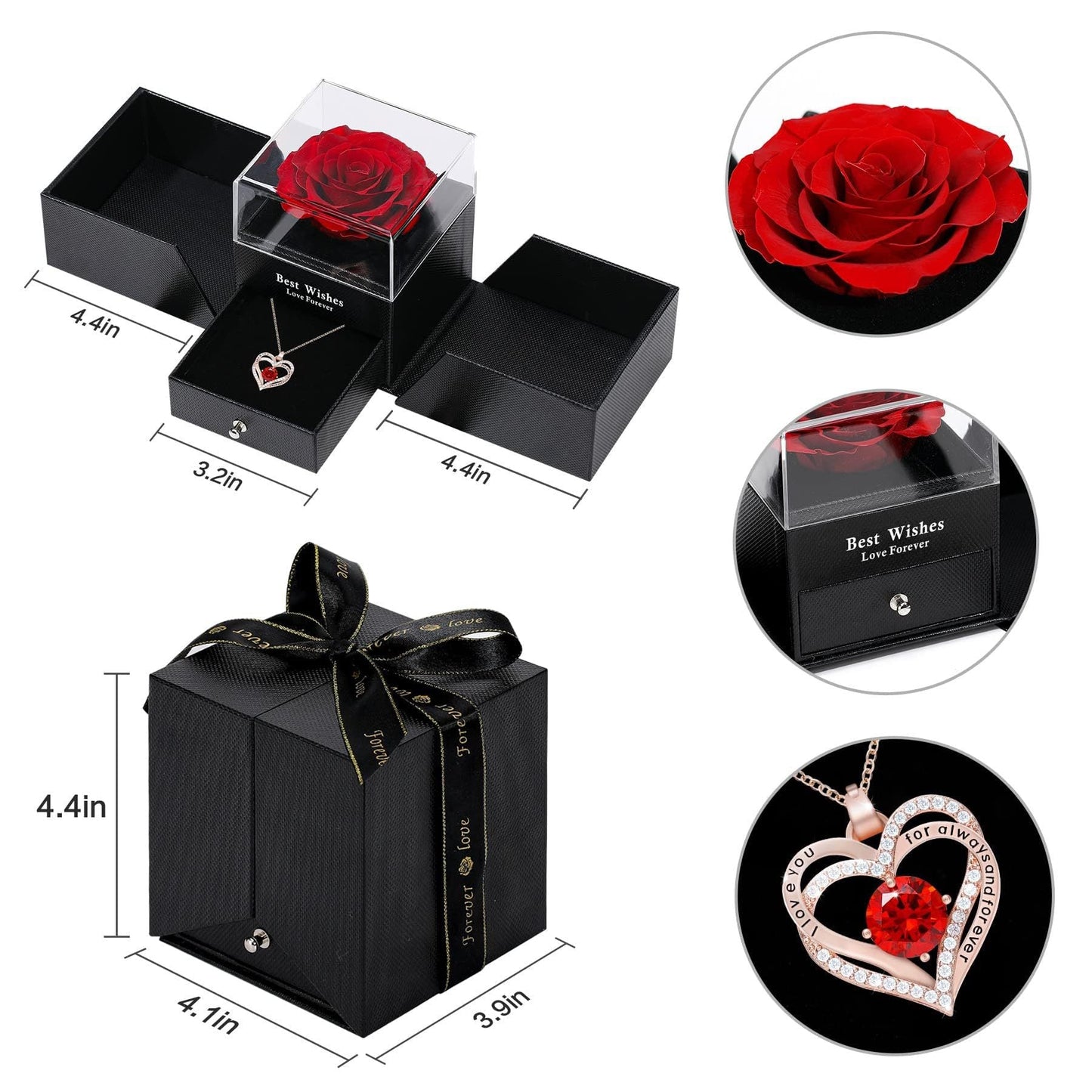 Heart-shaped Necklace for Women Double Heart Versatile Pendant Collarbone Chain Valentine's Day