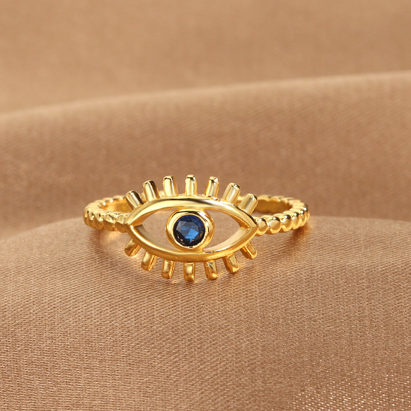 Jewelry Devil's Eye Blue Eye Open Ring Factory Direct Sale