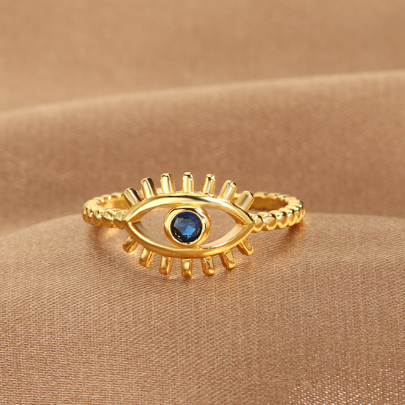 Jewelry Devil's Eye Blue Eye Open Ring Factory Direct Sale