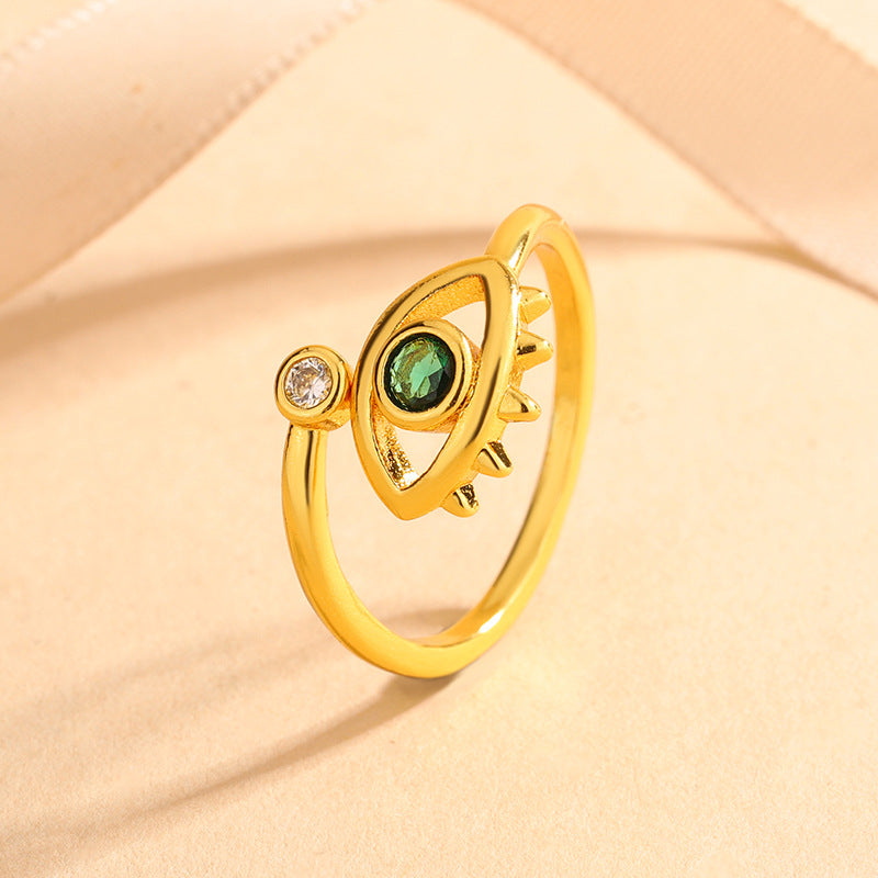 Jewelry Devil's Eye Blue Eye Open Ring Factory Direct Sale
