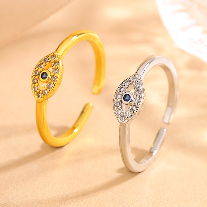 Jewelry Devil's Eye Blue Eye Open Ring Factory Direct Sale