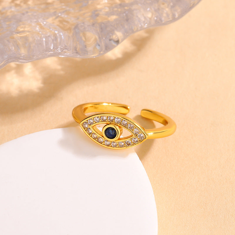 Jewelry Devil's Eye Blue Eye Open Ring Factory Direct Sale